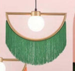 La Frange Pendant Light pendant Marie Antonette Green Fringe 38x34cm (14.96" x 13.38" inches) Warm light