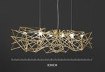 Geo Linear Suspension Marie Antonette ( 35.43"inches ) 90cm- Gold Finish warm light 