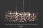 Geo Linear Suspension Marie Antonette ( 35.43"inches )90cm- Rose Gold Finish warm light 