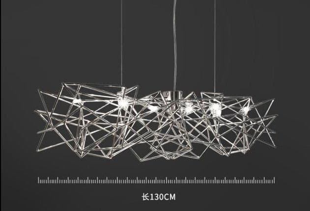 Geo Linear Suspension Marie Antonette ( 51.18"inches) 130cm-Chrome Finish warm light 