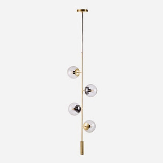 Linear Globe Suspension Light Marie Antonette Vertical gold clear without bulb 