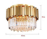 Montpellier LED Crystal Chandelier Marie Antonette K9 Amber Crystal W 40cm H45cm |W 15.75” H 17.72”| Chrome Lamp Body