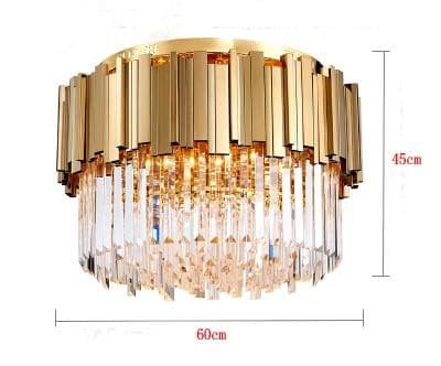 Montpellier LED Crystal Chandelier Marie Antonette K9 Clear Crystal W 60cm H45cm | W 23.62” H 17.72”| Gold Lamp body