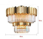 Montpellier LED Crystal Chandelier Marie Antonette K9 Clear Crystal W 80cm H60cm |W 31.50” H 23.62”| Gold Lamp body