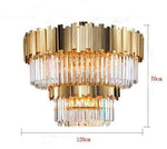 Montpellier LED Crystal Chandelier Marie Antonette K9 Clear Crystal W 120cm H70cm |W 47.24” H 27.56”| Gold Lamp body