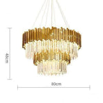 Aire Montpellier LED Crystal Suspension chandelier Marie Antonette 2 tier 80cm |31.50"| 