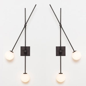 Camden Wall Light Marie Antonette Black wall lamp with LED bulb 