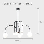 Chevalier LED Chandelier chandelier Marie Antonette 6head black D130 cool white 