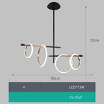 Loop Ring Pendant Light linear light Marie Antonette 4 light 4 white light 