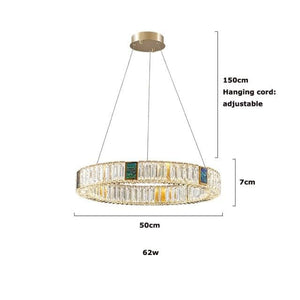 Gallici Suspension (Crystal LED light) Marie Antonette 50cm (19.69") Gold White light