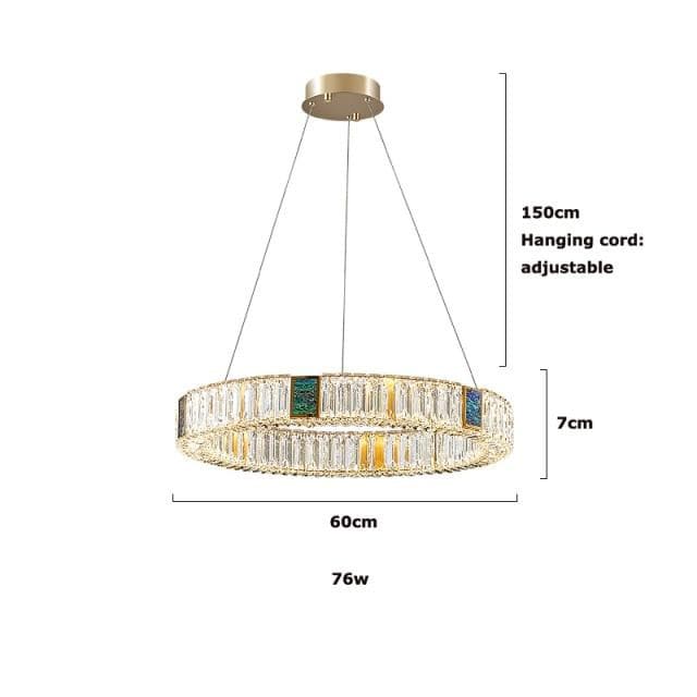 Gallici Suspension (Crystal LED light) Marie Antonette 60cm (23.62") Gold Warm light