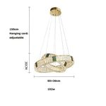 Gallici Suspension (Crystal LED light) Marie Antonette 50 30cm Gold White light