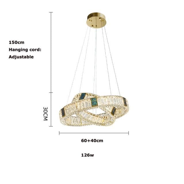 Gallici Suspension (Crystal LED light) Marie Antonette 60 40cm Gold White light