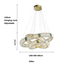 Gallici Suspension (Crystal LED light) Marie Antonette 100 80 60cm Gold White light