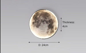 Elara Moon LED Wall Lamp Marie Antonette Black 24cm ( 9.45"inches) | 24 watts Warm white No remote 