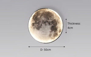 Elara Moon LED Wall Lamp Marie Antonette Black 50cm (19.69"inches) 24 watts Cool white No remote 