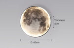 Elara Moon LED Wall Lamp Marie Antonette Black 60cm ( 23.62"inches) |28 watts Brightnes Dimmable 