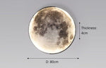 Elara Moon LED Wall Lamp Marie Antonette Black 80cm ( 31.50" inches)| 38 watts Brightness Dimmable 
