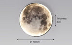 Elara Moon LED Wall Lamp Marie Antonette Black 100cm (39.37"inches) | 47watts Warm white No remote 