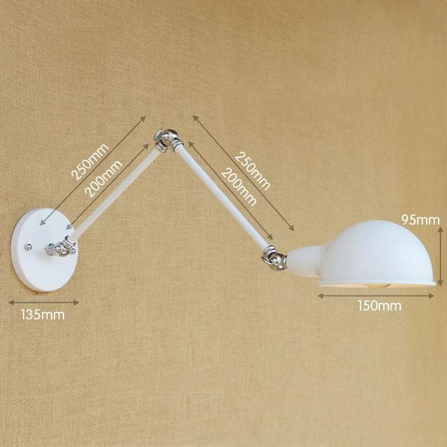 Adjustable Swing Long Arm Wall Light Vintage Home Lighting Loft Industrial Wall Lamp LED Wall Sconce Lampen Appliqued Murales Marie Antonette Type F 