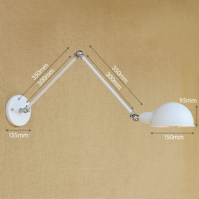 Adjustable Swing Long Arm Wall Light Vintage Home Lighting Loft Industrial Wall Lamp LED Wall Sconce Lampen Appliqued Murales Marie Antonette Type P 