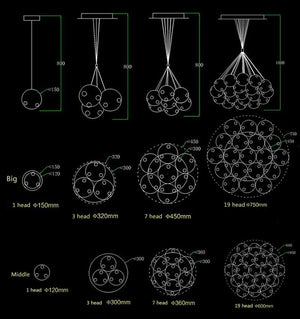Cloud Ball Chandelier Marie Antonette 