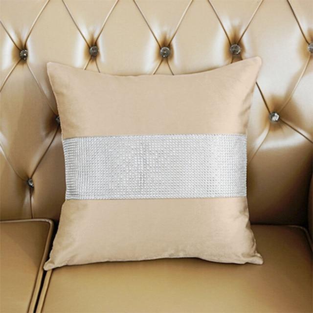Decorative Pillow Case Flannel Diamond Patckwork Modern Simple Throw Cover Pillowcase Party Hotel Home Textile 45cm*45cm Marie Antonette Khaki 