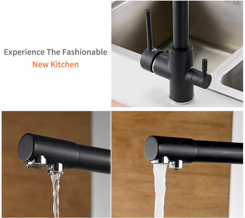 Filter Kitchen Faucets Deck Mounted Mixer Tap 360 Rotation with Water Purification Features Mixer Tap Crane For Kitchen WF-0175 Marie Antonette 