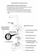 Filter Kitchen Faucets Deck Mounted Mixer Tap 360 Rotation with Water Purification Features Mixer Tap Crane For Kitchen WF-0175 Marie Antonette 