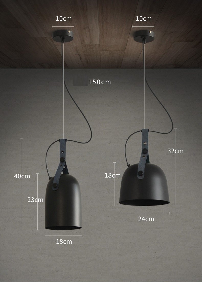 2019 NEW Personality Design Simple American Industrial Style pendant lights Cafe Restaurant Bar Bedroom Leather Girdle lights Marie Antonette 