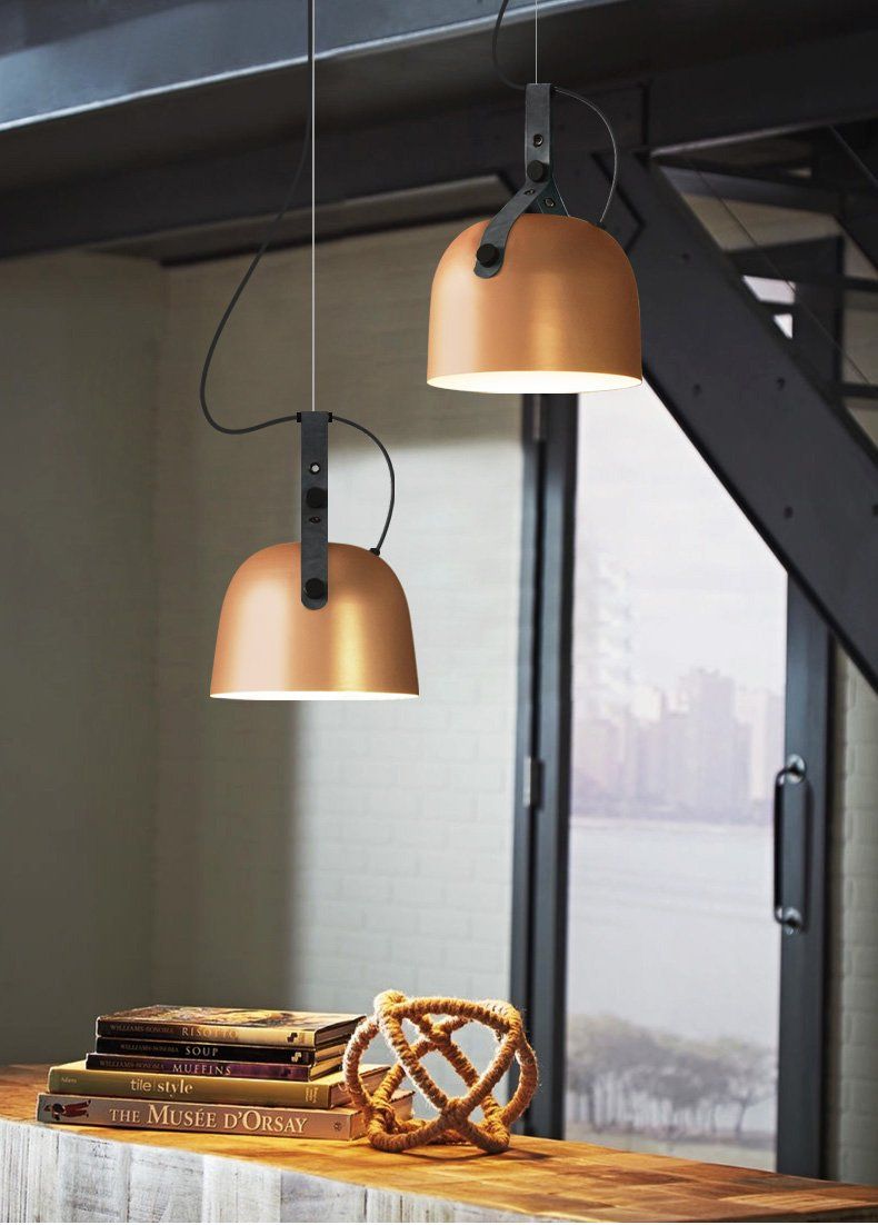 2019 NEW Personality Design Simple American Industrial Style pendant lights Cafe Restaurant Bar Bedroom Leather Girdle lights Marie Antonette 