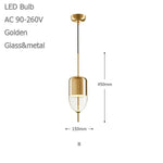 Tear Drop Glass Pendant Lights marie antonette Golden B 