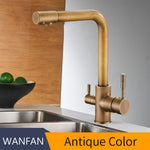 Filter Kitchen Faucets Deck Mounted Mixer Tap 360 Rotation with Water Purification Features Mixer Tap Crane For Kitchen WF-0175 Marie Antonette Antique China 