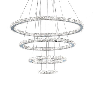 Campbell LED Chandelier marie antonette 4Rings 80 60 40 20cm cool white light 