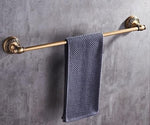 Antique Bronze Carved Bathroom Accessories Set Marie Antonette single towel bar 