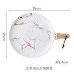 Best Gold Marble Glazes Ceramic Party Tableware Set Porcelain Breakfast Plates Dishes Noodle Bowl Coffee Mug Cup For Decoration Marie Antonette 35cm White Plate 