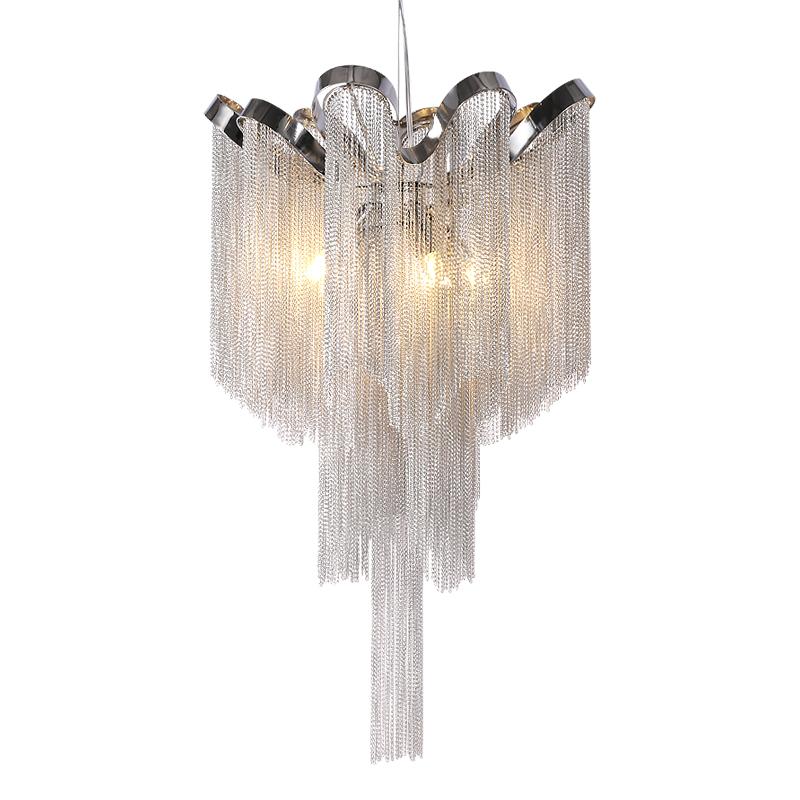 Classic Tassel Chandelier Light Fixture Aluminum Chian Suspension Lamp Hanging Lustre for Living room Dining room Hotel Project Marie Antonette 