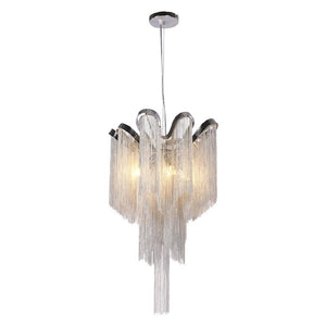 Classic Tassel Chandelier Light Fixture Aluminum Chian Suspension Lamp Hanging Lustre for Living room Dining room Hotel Project Marie Antonette 