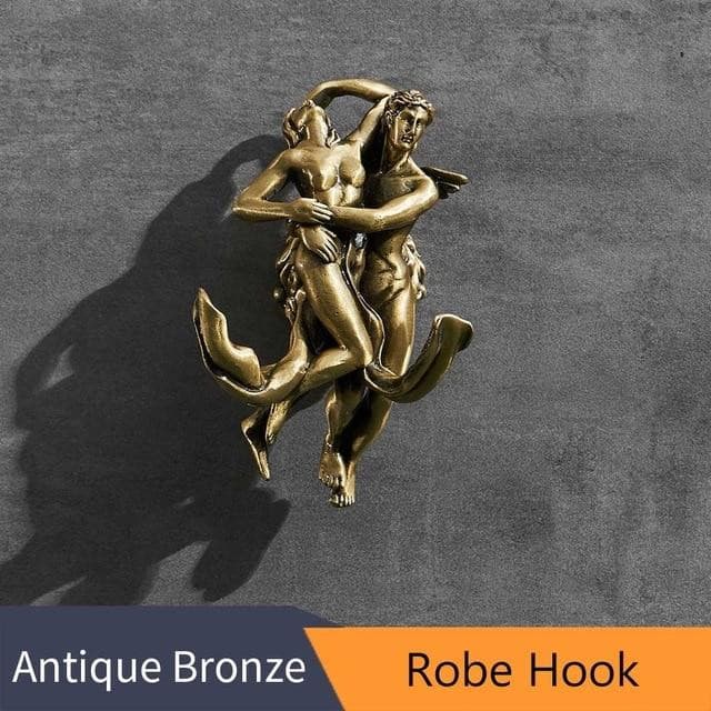 Cupid and Psyche Bronze Marie Antonette Robe Hook China 