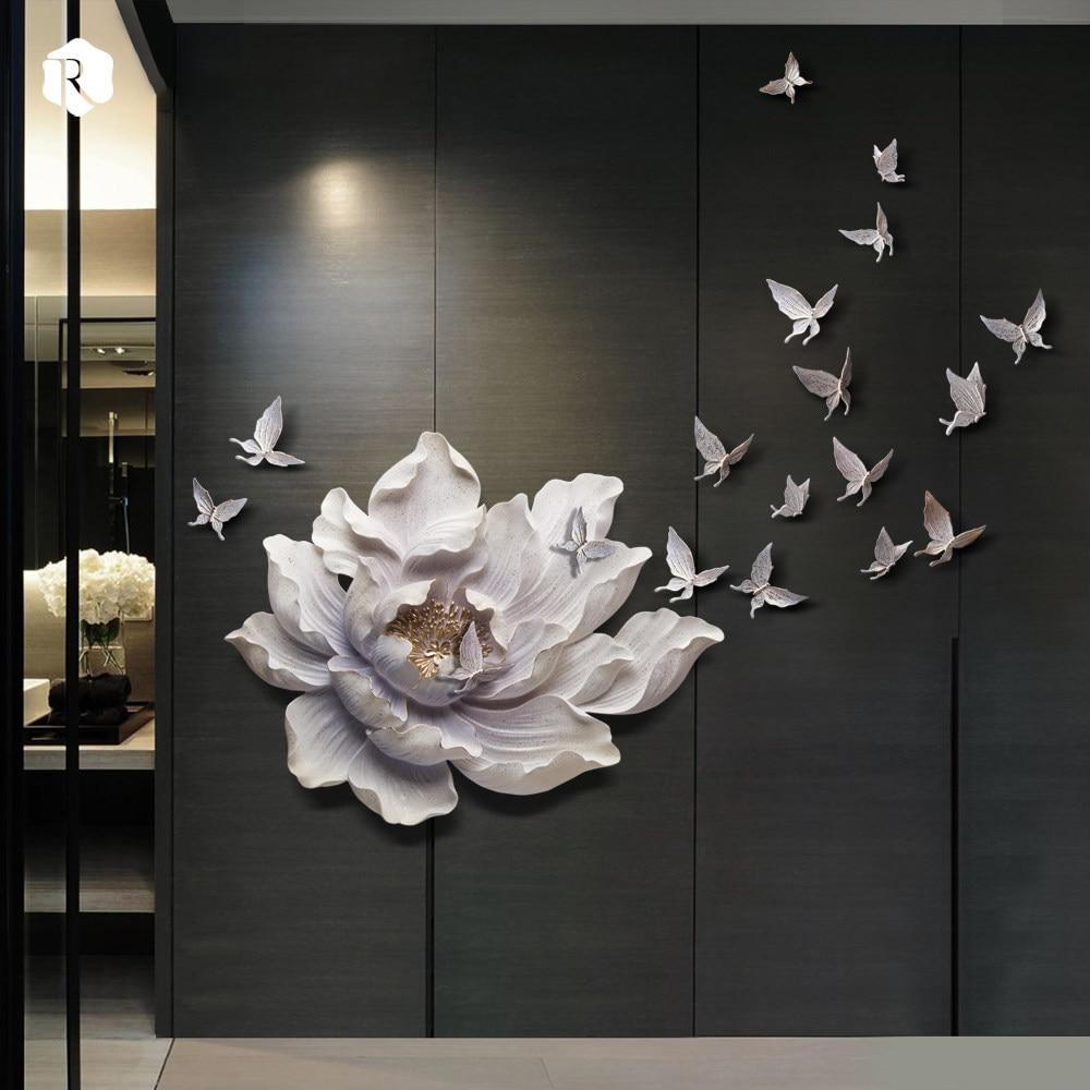 3D Flower+Butterfly Resin Wall Decor Marie Antonette style 1 