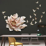3D Flower+Butterfly Resin Wall Decor Marie Antonette style 3 