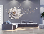 3D Flower+Butterfly Resin Wall Decor Marie Antonette 