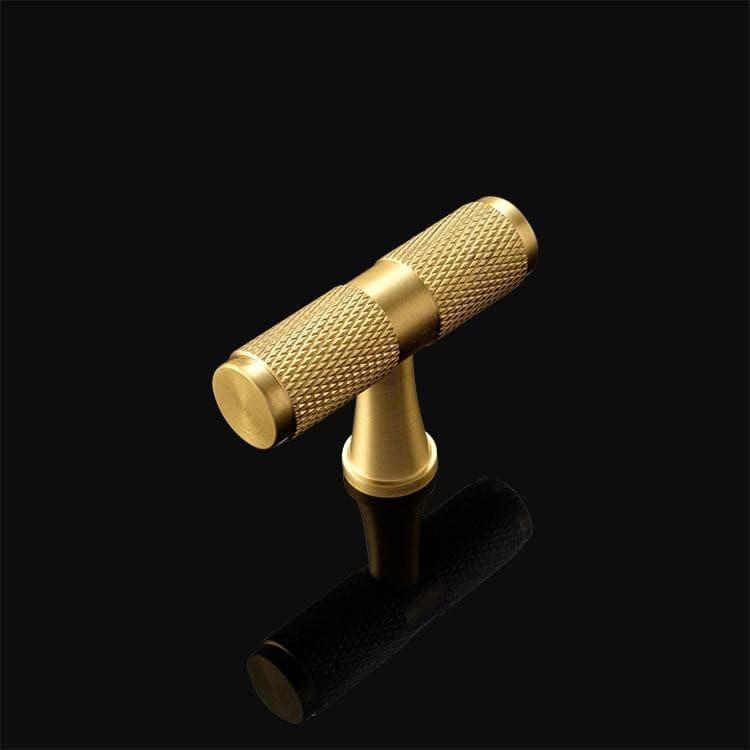 Gold Knurled/Textured simple kitchen cabinet knobs and handles Drawer Pulls Bedroom Knobs Brass T Bar Cabinet Hardware Marie Antonette 