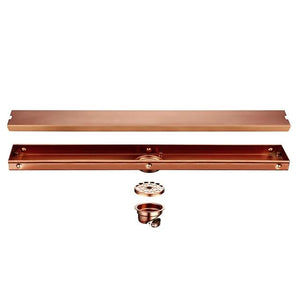 Grand Cru Bathroom Floor Drain Marie Antonette Brushed Rose Gold 1000mm 