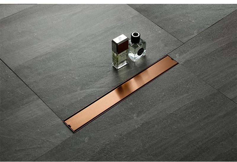Grand Cru Bathroom Floor Drain Marie Antonette Brushed Rose Gold 600mm 