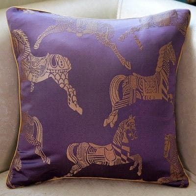 Paso Fino Cushion Cover marie antonette 18"x18" Purple 