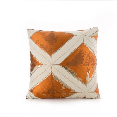 50x30/45x45cm luxury orange jacquard pillowcase cushion cover decorative sofa vintage geometric throw pillow cover backrest marie antonette F 45x45cm 