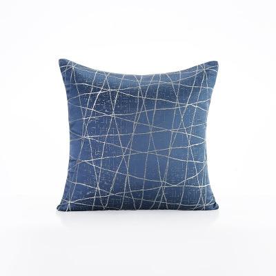 50x30/45x45cm luxury blue series jacquard pillowcase geometric cushion cover sofa striped throw pillow cover backrest home decor marie antonette Q 45x45cm 