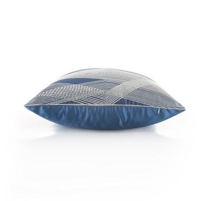 50x30/45x45cm luxury blue series jacquard pillowcase geometric cushion cover sofa striped throw pillow cover backrest home decor marie antonette T 45x45cm 