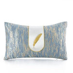 50x30/45x45cm luxury blue grey jacquard pillowcase cushion cover decorative sofa abstract geometric throw pillow cover backrest marie antonette B 50x30cm 
